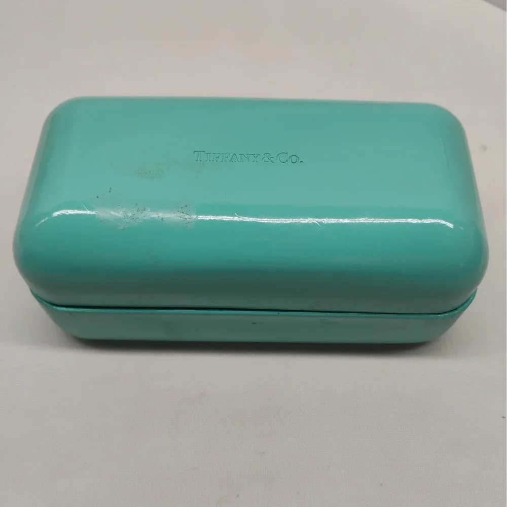 Tiffany & Co. Atlas Roman Numeral Teal Cats Eye Amber Gradient Sunglasses + Case
